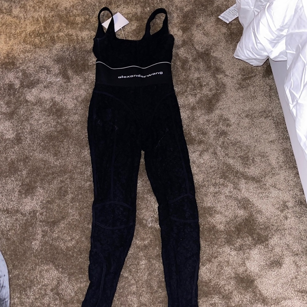Alexander wang black lace body suit